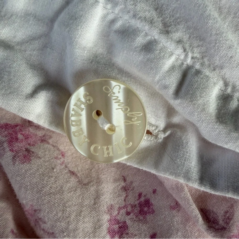 Simply Shabby Chic Blush Bouquet Reversible King Duvet Cover Pink Rose HTF FLAWS